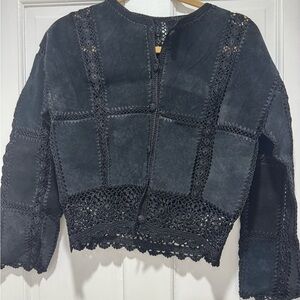 Elegant Black Lace Women's Jacket